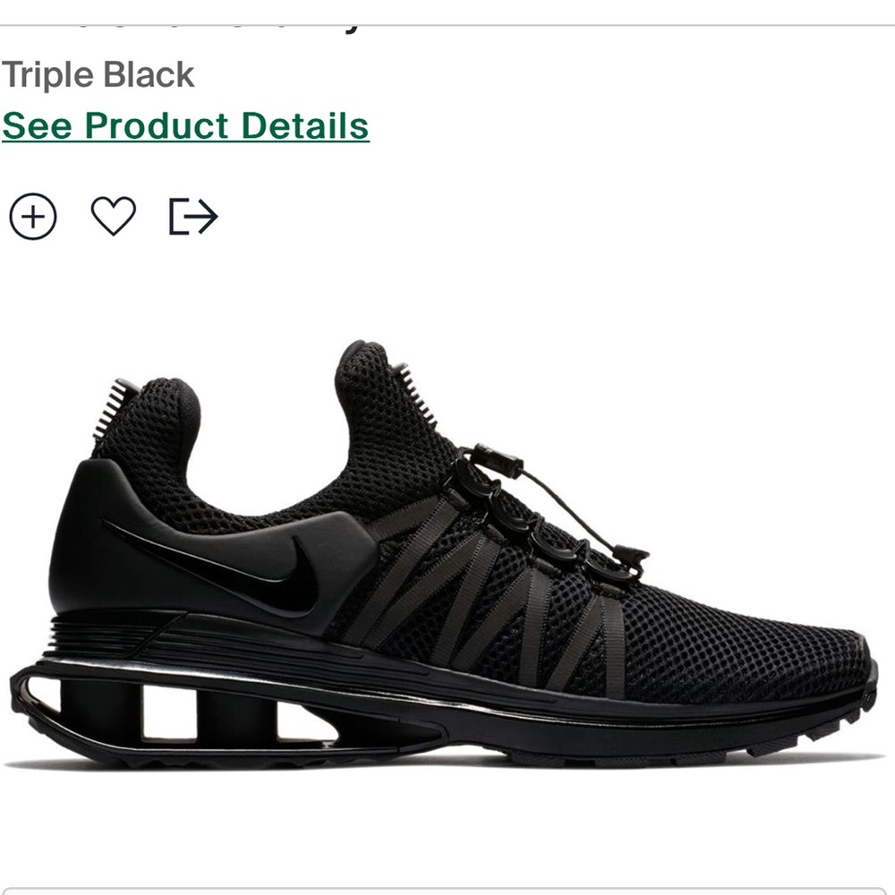 Nike shox gravity all black men’s tennis shoe. Size 8.5